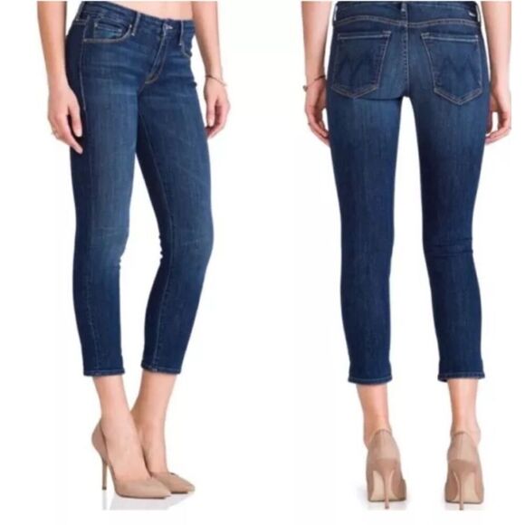 MOTHER Womens Size 26 Jeans Looker Flowers From the Storm Skinny Mid Rise - Picture 1 of 6